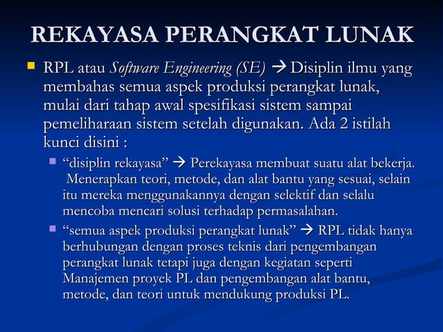 Rekayasa perangkat lunak | PPT