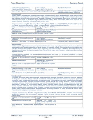 Rek Employment History Appl Insert 041909