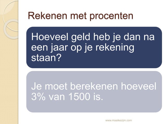 Rekenen met procenten | PPT