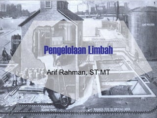 1
Pengelolaan Limbah
Arif Rahman, ST MT
 