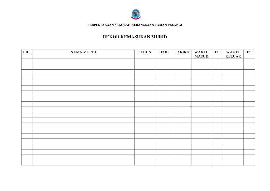 Rekod kemasukan murid
