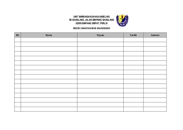 Buku Rekod Pelawat Pengawas Sekolah