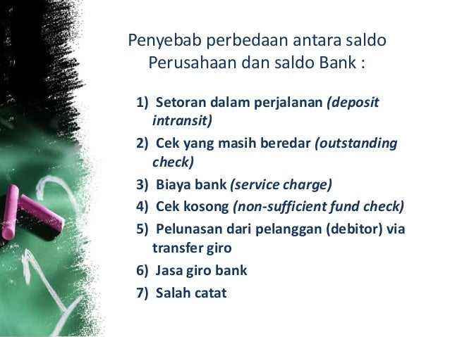 Rekonsiliasi Bank - Akuntansi Keuangan Menengah