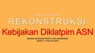BIDANG KANIGARA PKP2A I LAN JATINANGOR
Jakarta, 1-3 Februari 2018
 