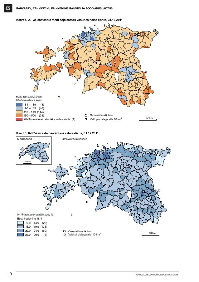 Rahva Ja Eluruumide Loendus 2011 Ulevaade Eesti Maakondade Rahvastik