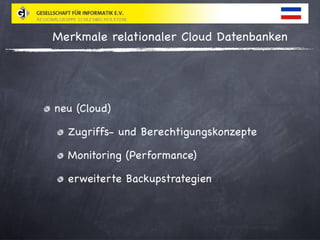Relationale Cloud Datenbanken