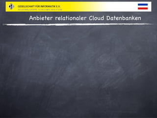 Relationale Cloud Datenbanken