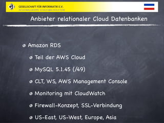 Relationale Cloud Datenbanken