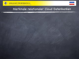 Relationale Cloud Datenbanken