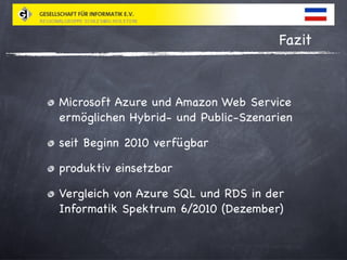 Relationale Cloud Datenbanken