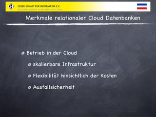 Relationale Cloud Datenbanken