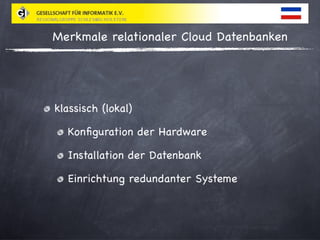 Relationale Cloud Datenbanken