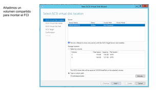 Añadimos un
volumen compartido
para montar el FCI
 