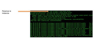 Paramos la
instancia
 