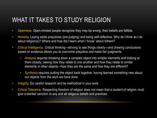 REL 207 studying religion
