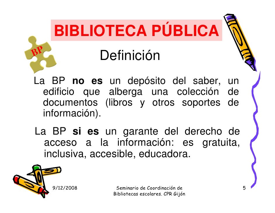 Relación Biblioteca Pública y Biblioteca escolar
