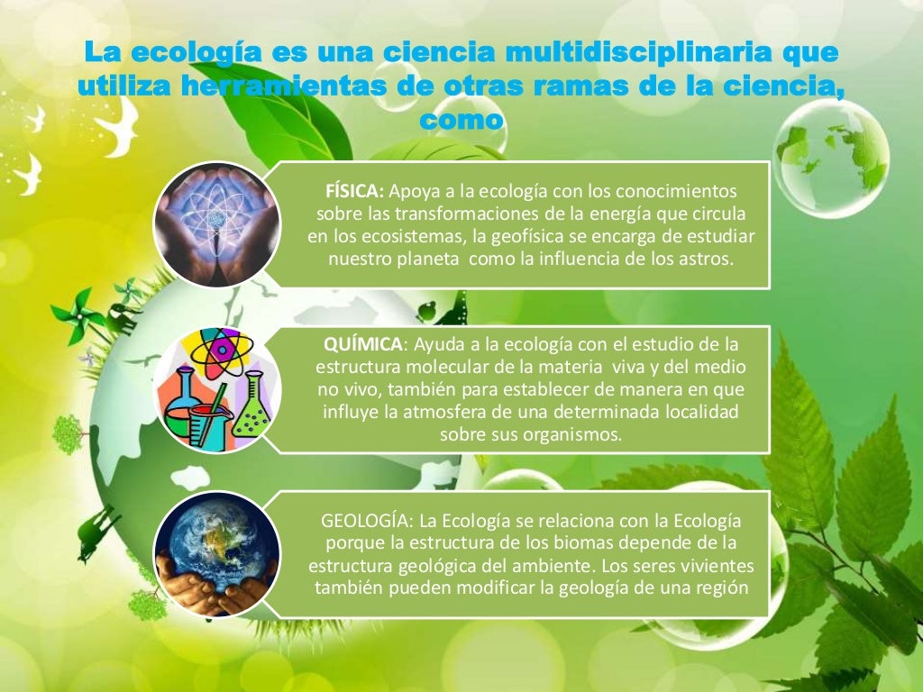 Relacion de la ecología con otras ciencias