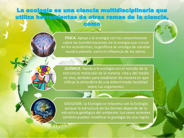 Relacion de la ecología con otras ciencias