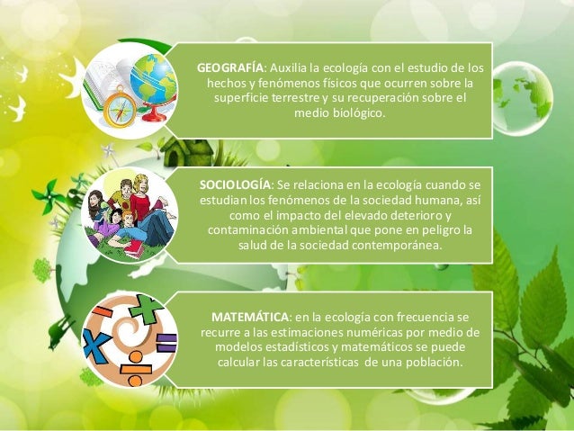 Relacion de la ecología con otras ciencias