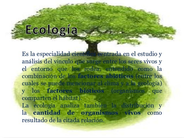 Relación de la ecología con otras ciencias