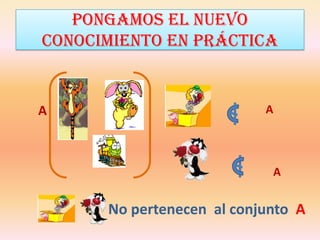 Pongamos el nuevo conocimiento en prácticaAAANo pertenecen  al conjunto  A