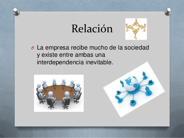 Relación entre empresa y sociedad