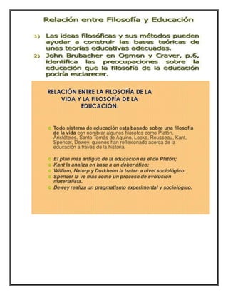 Relación entre filosofía y educación