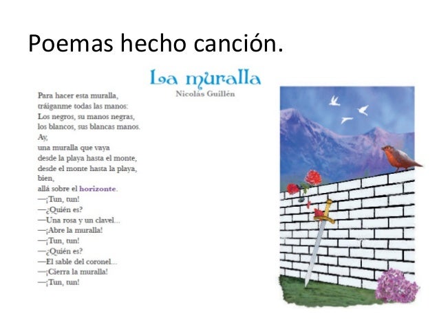 Relación entre la poesía y la canción
