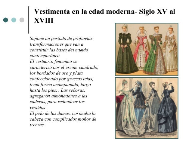 Relación entre época y vestimenta