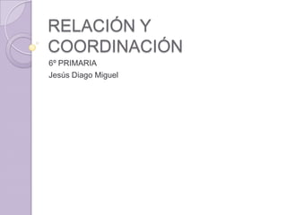 RELACIÓN Y
COORDINACIÓN
6º PRIMARIA
Jesús Diago Miguel
 