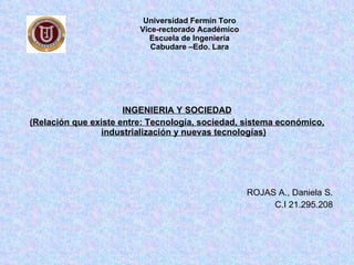 Universidad Fermín Toro Vice-rectorado Académico Escuela de Ingeniería Cabudare –Edo. Lara ,[object Object],[object Object],[object Object],[object Object]