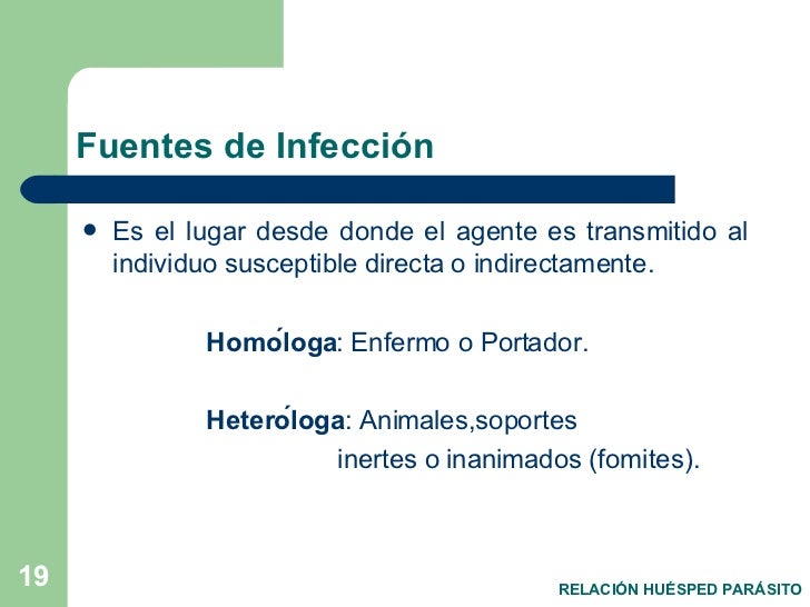 cadena epidemiologica heterologa relacion huesped parasito cadena epidemiologica heterologa relacion huesped parasito