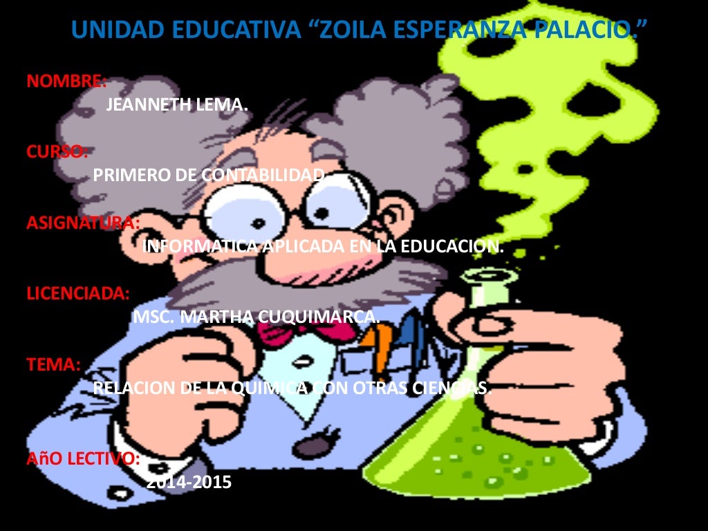 Relacion de la quimica con otras ciencias