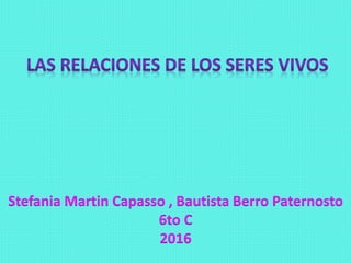 Stefania Martin Capasso , Bautista Berro Paternosto
6to C
2016
 