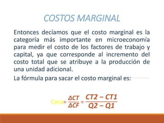 Terminos Marginales costo marginal y total | PPTX