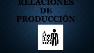 RELACIONES
DE
PRODUCCIÓN
 