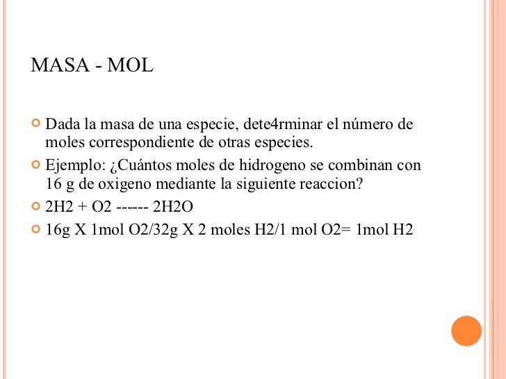 Relaciones Estekiometrikas