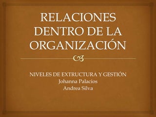 NIVELES DE EXTRUCTURA Y GESTIÓN
          Johanna Palacios
            Andrea Silva
 