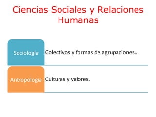 Ciencias Sociales y Relaciones
Humanas

 