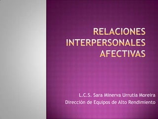 L.C.S. Sara Minerva Urrutia Moreira
Dirección de Equipos de Alto Rendimiento

 