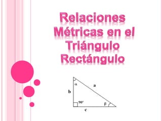 Relaciones metricas del triangulo rectangulo 