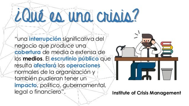 Resultado de imagen para manejo de crisis principio clave