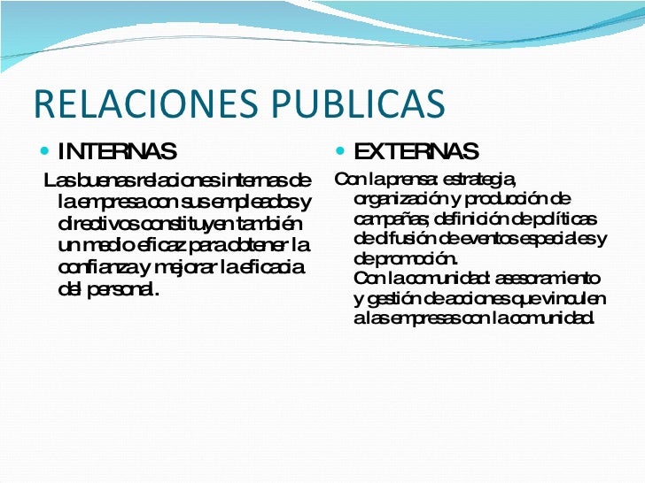 Relaciones Publicas