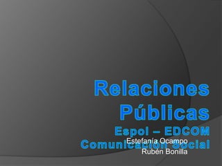 Estefanía Ocampo
    Rubén Bonilla
 