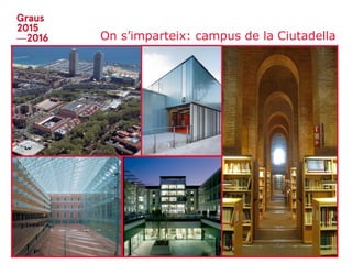 On s’imparteix: campus de la Ciutadella
 