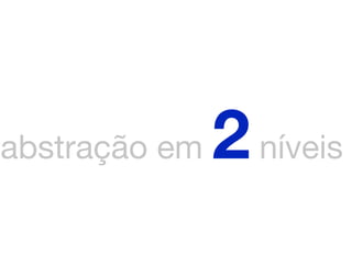 abstração em   2 níveis
 