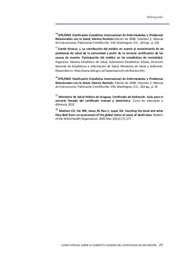Curso Virtual sobre correcto llenado del Certificado de