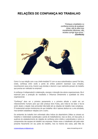 Relações de Confiança no Trabalho | PDF
