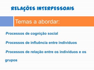 Processos de cognição social