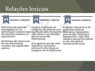 Relações lexicais
 